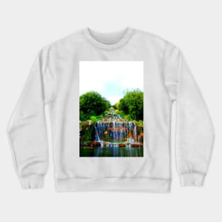 The Great Waterfall in The Royal Park of Reggia di Caserta Crewneck Sweatshirt